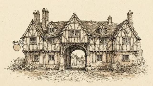 Illustration of a coaching inn, not the actual pub