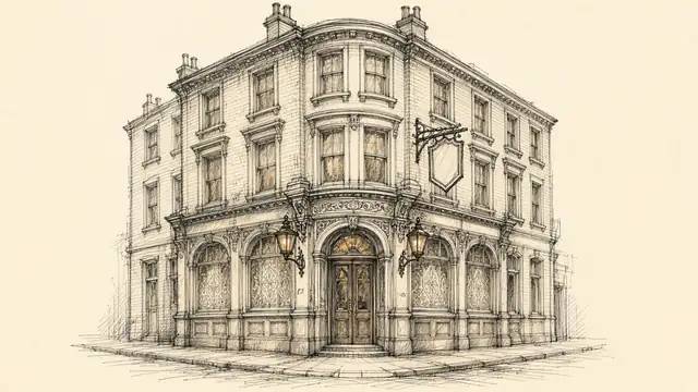 Illustration of a Victorian corner pub, not the actual pub